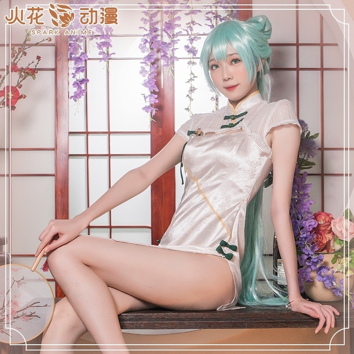 暂挂初音未来韶华旗袍cos