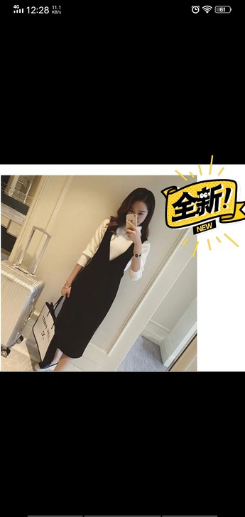 毛呢背带裙全新