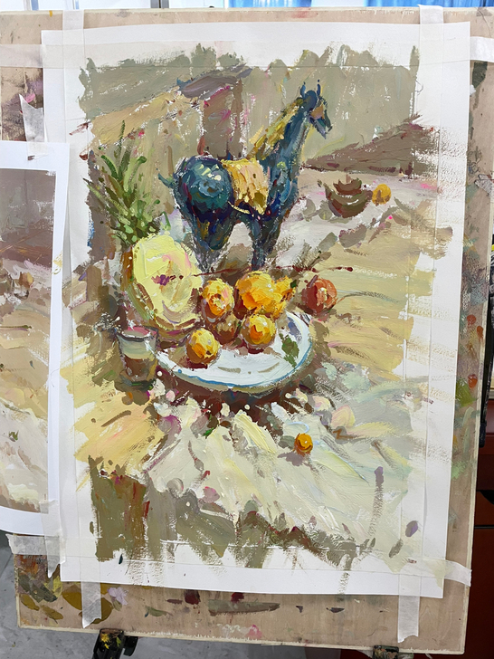 4k水粉画 装饰画室