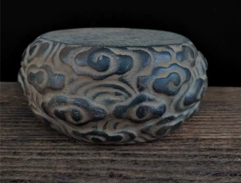 黑青石石鼓石雕镇纸石狮砚台瑞兽貔貅吸水兽茶...