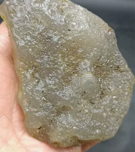 奇石~(冰料玛瑙)自己捡的,可以做个摆件,...