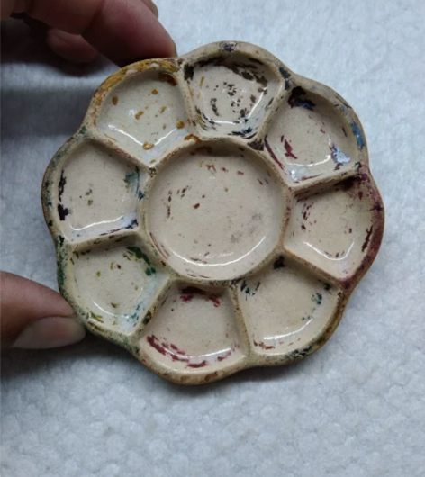 民国花瓣型调色盘 整体品好如图，喜欢画画的...