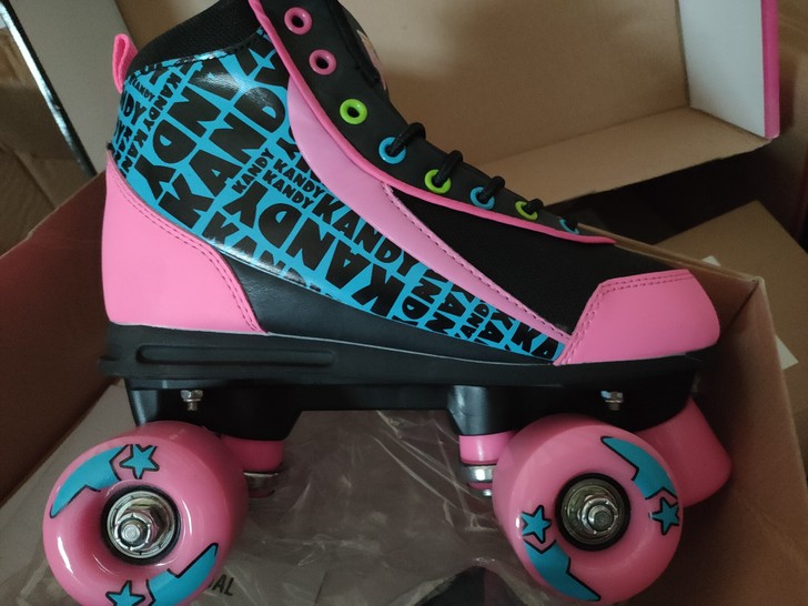 传统溜冰鞋双排溜冰鞋铝支架PU大轮高配版出...