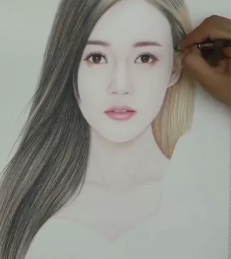 素描画像彩铅人物头像定制肖像画代画真人照片...