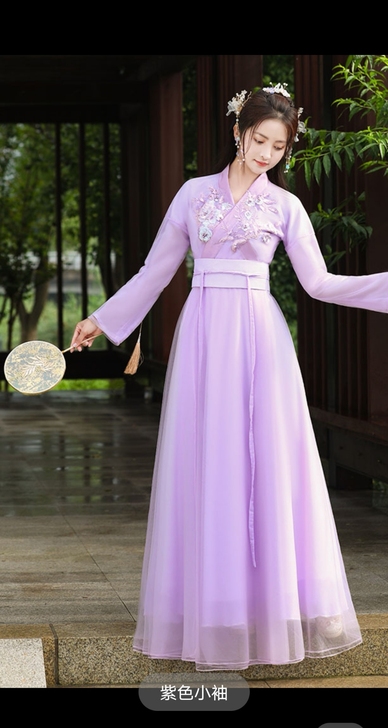 古装白色汉服女飘逸超仙气原创正品中国风春秋...
