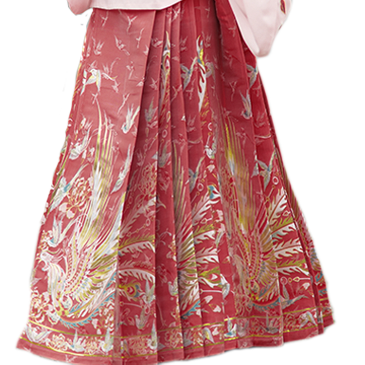 如梦霓裳百鸟朝凤汉服女款琵琶袖明制交领长袄...