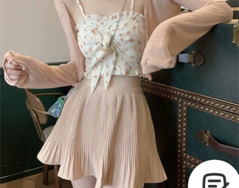 2019夏季新款韩版修身显瘦绑带短款木耳边...