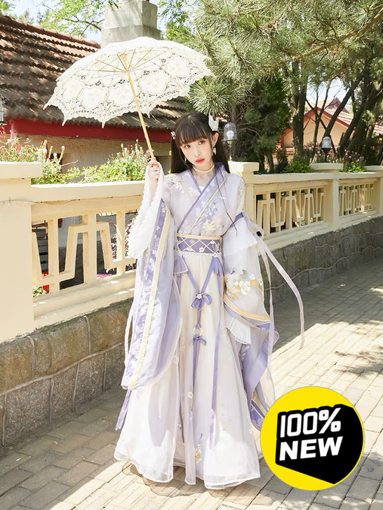 十三余小豆蔻儿[松菊美人]国风印花外衫中衣...