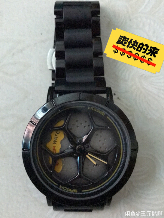 机车卡钳手表 里面会转动的  戴着有b感 ...