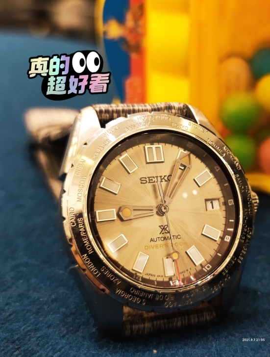 精工机械表,少有7S36机芯,可转动世界时...