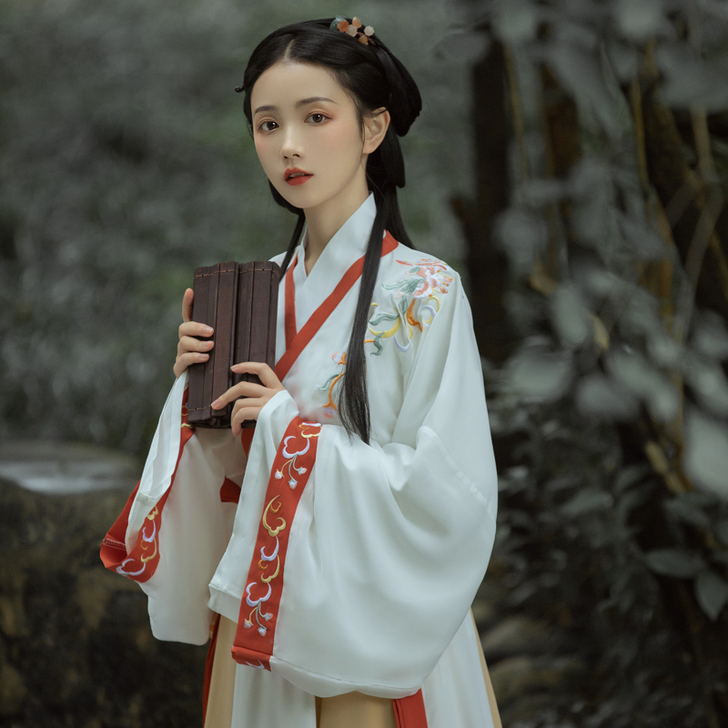 千韵岗笑寒汉服女正品原创中国风传统晋制交领...