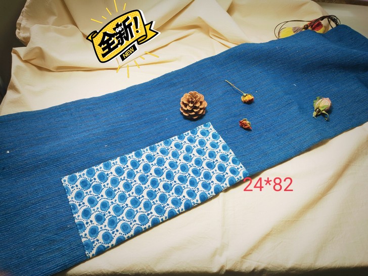 苏酥手 纯手工手织布印花土布拼接茶席茶巾桌...