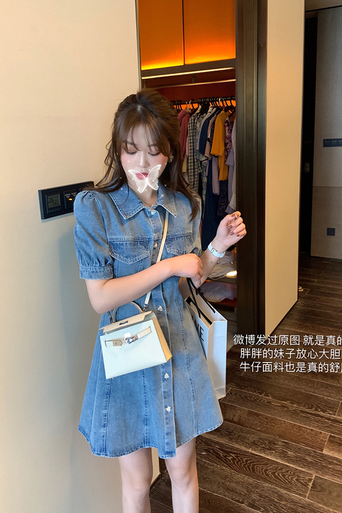 牛仔裙女夏2020新款法式复古短裙收腰显瘦...