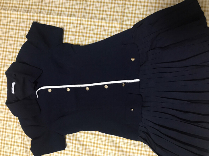 【法式裙星】sandro2021新款女装拼...