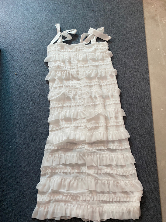 长款雪纺吊带连衣裙 S码