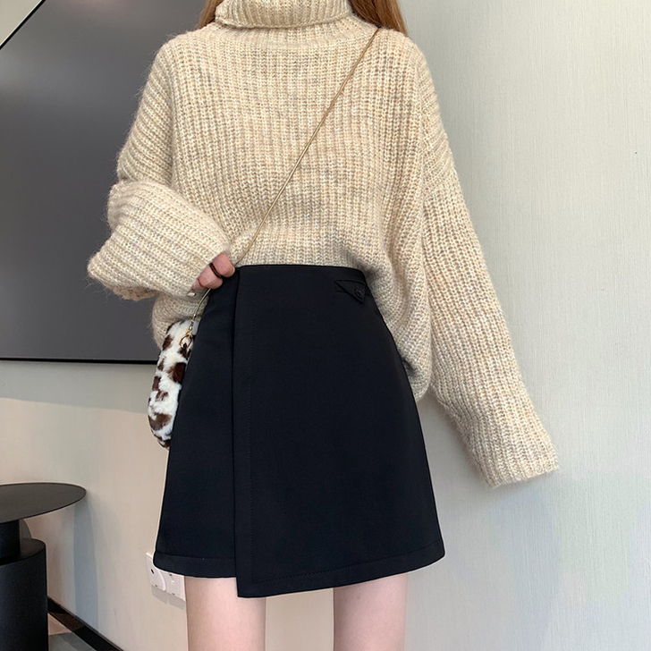 黑色半身裙女秋冬2020新款高腰显瘦包臀裙...