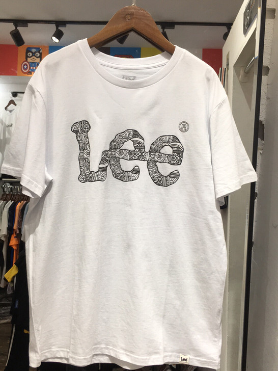lee李牌男装男士体恤衫印胶LOGO图案短...