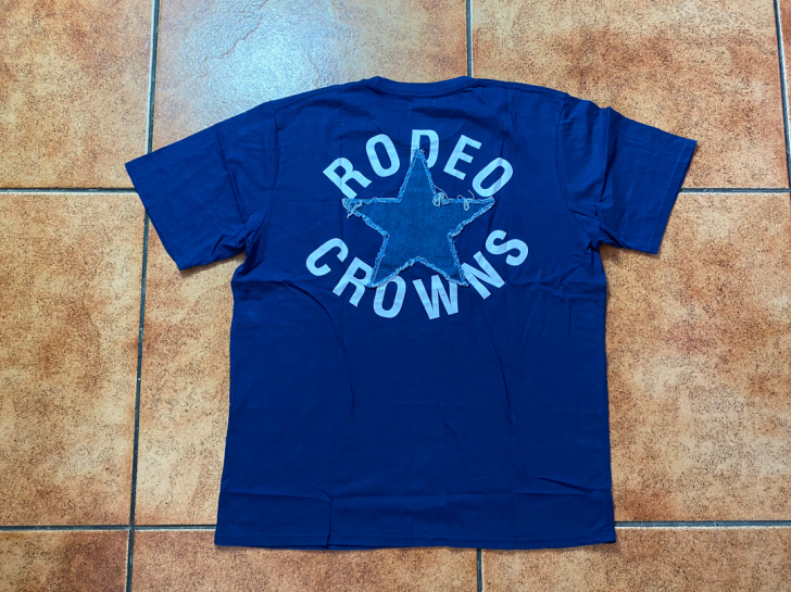 rodeo crowns蓝染牛仔五星宽松男...