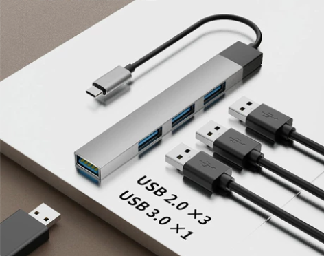 Typec拓展坞USB3.0一拖四集线器o...