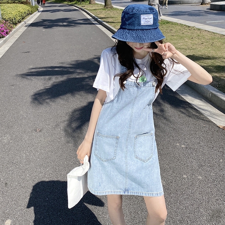 口袋背带裙m码