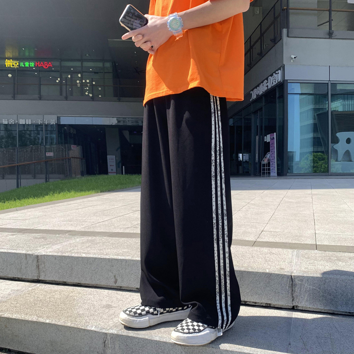 【礼遇价】夏季白色运动裤女直筒宽松潮ins...