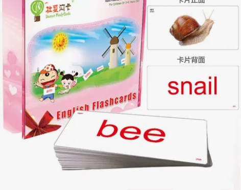 杜曼闪卡 百科英文卡片正面图片背面英文30...