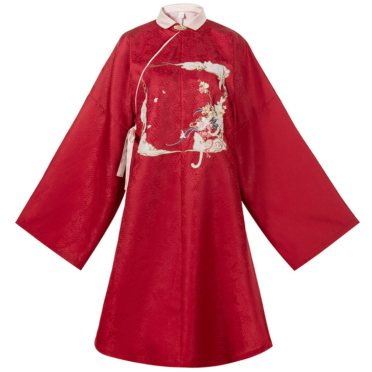 【十三余 小豆蔻儿】[称猫]绣花立领斜襟长...