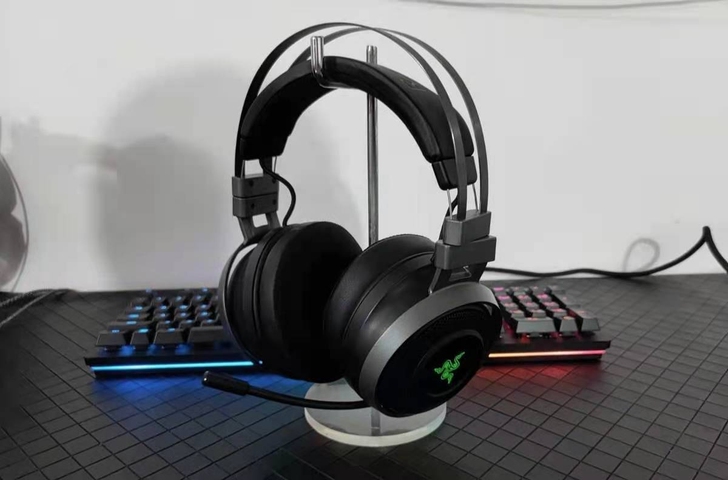 雷蛇影鲛终极版头戴式无线有线游戏电竞吃鸡听...