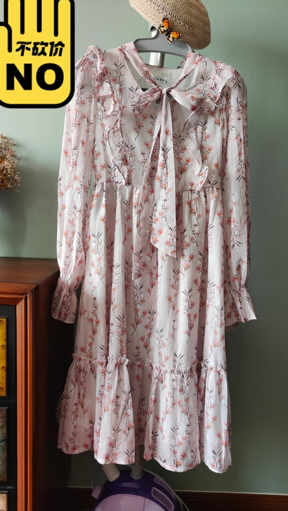 闲置连衣裙，没穿过，长度我不太喜欢，均码，...