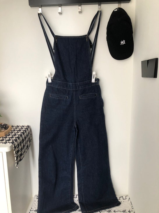 简约女装夏装新款宽松牛仔裤背带裤阔腿休闲#...