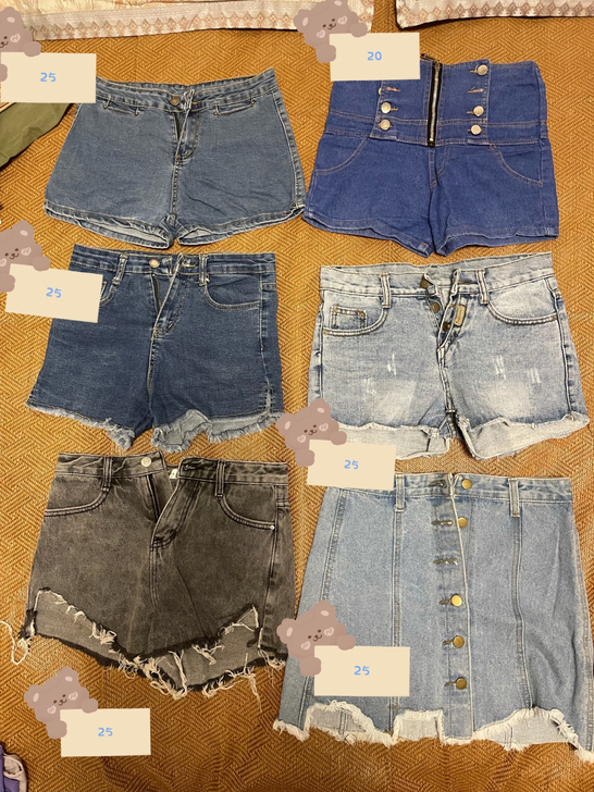 版型超OK的牛仔短裤牛仔裙 20-25元 ...