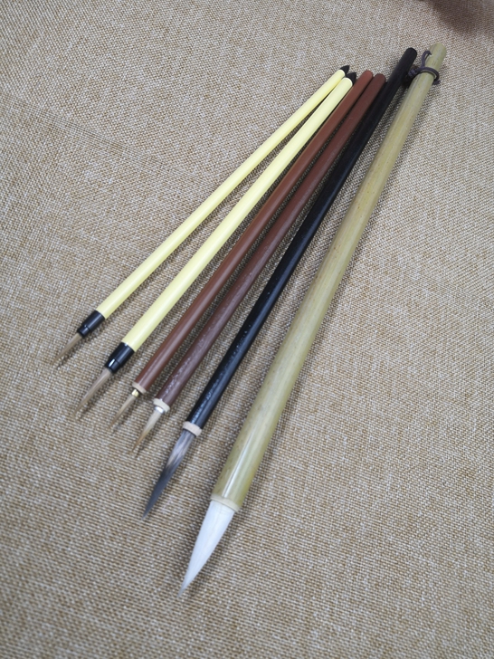 工笔画勾线笔毛笔套装大中小花鸟国画狼毫鼠须...