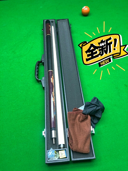 分体台球杆龙纹青花台球杆小头中头大头斯诺克...
