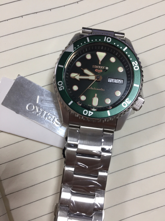 精工5号新款水鬼经典男士运动休闲腕表，99新