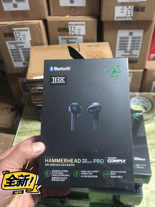 雷蛇Razer 战锤狂鲨真无线专业版耳机p...