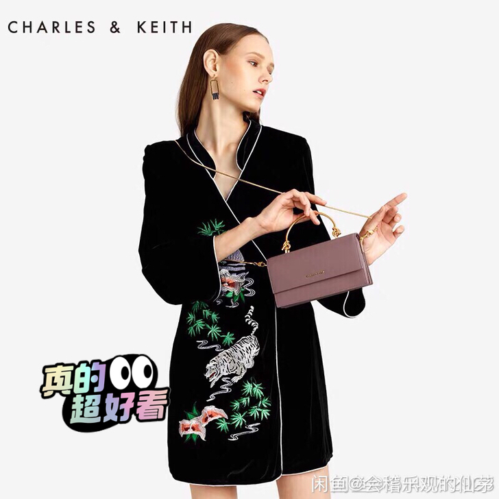 CHARLES&KEITH翻盖单肩钱包