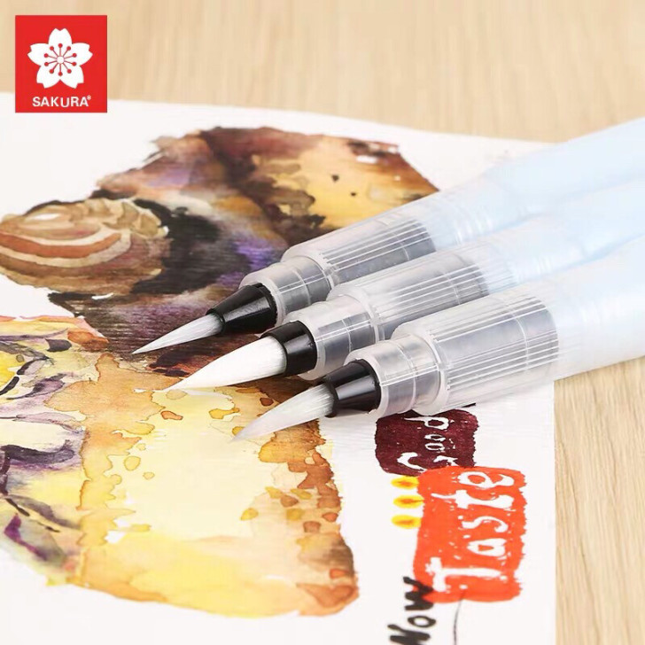 【包邮】初学者手绘固体水彩画笔日本樱花自来...