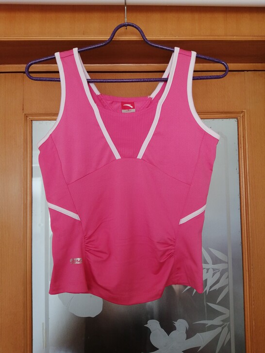 安踏 粉色运动上衣，面料：92.5%涤纶，...