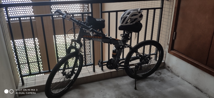 24寸折叠山地自行车，21速可调，带前后减...