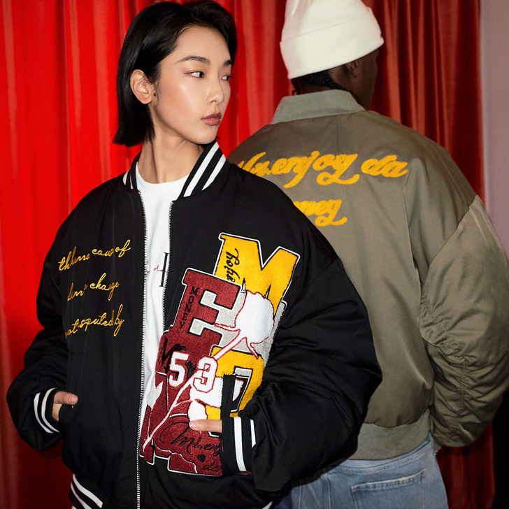 全新未洗MEDM高街棒球棉服冬季Highe...