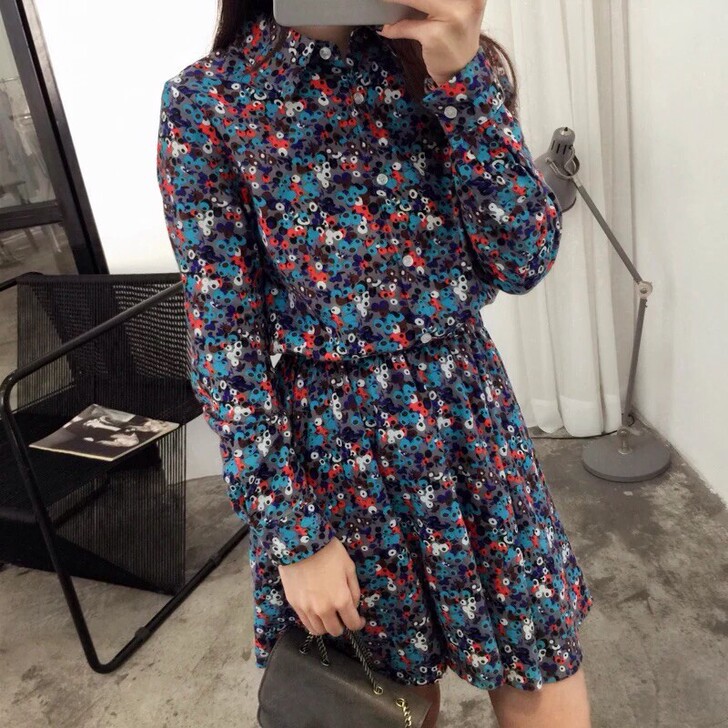 全新碎花小清新连衣裙 均码