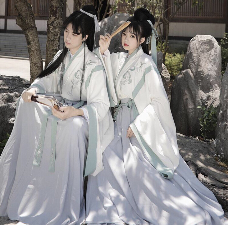汉服男女晋襦交领上衣襦裙套装原创汉服中国风...