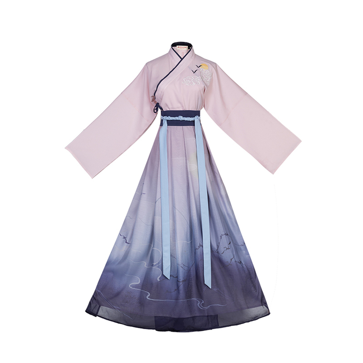 汉尚华莲度幕帘传统正品原创汉服女绣花交领襦...