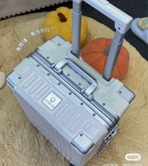 出口日单高品质铝框箱复古密码箱万向轮拉杆箱...