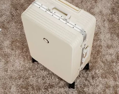 行李箱，新款拉箱22寸，拉杆箱密码，米白色...