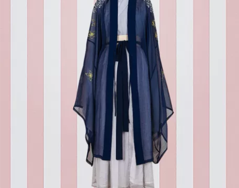 原创日常古装服装魏晋风汉服女大袖衫清新淡雅...