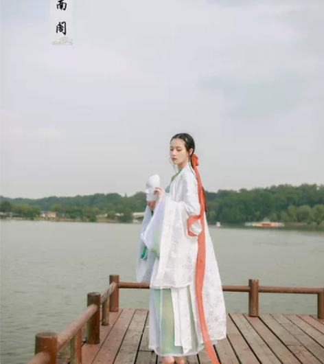 司南阁 汉服 魏晋【仙踪】 大袖衫绿单衣白...