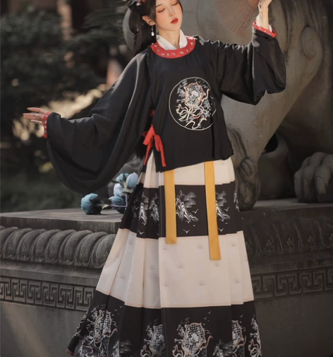 玉术玉术原创汉服女明制圆领袍补服短衫袄裙百...