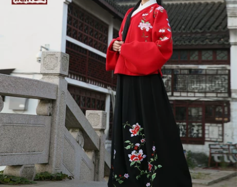 [如梦霓裳]汉服女装 袄裙[芙蓉月(五]红...