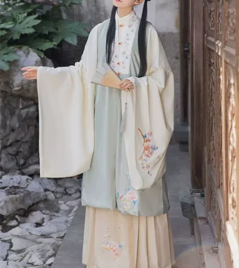 妃亦坊原创汉服女【掠青枝】明制三件套比甲下...